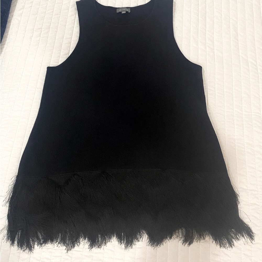 Sweater tank with fringe